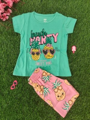 Beach Party Girls Contrast Set Green