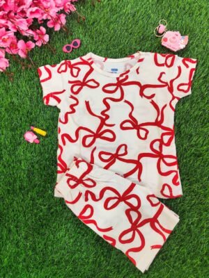 Bow Girls Co-Ord Set White