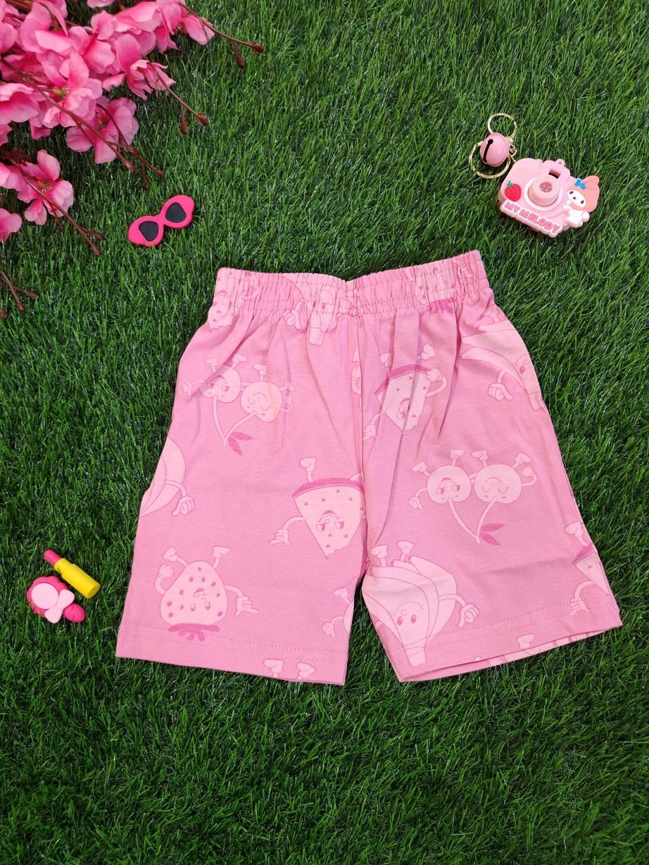 Cute Fruits Girls Co-Ord Set Pink - Image 3