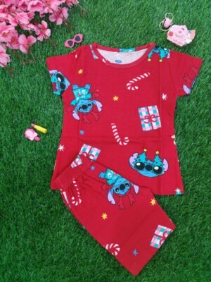 Lilo & Stitch Girls Co-Ord Set Red