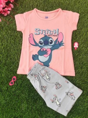 Lilo & Stitch Girls Contrast Set Baby Pink