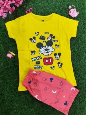 Mickey Girls Contrast Set Yellow