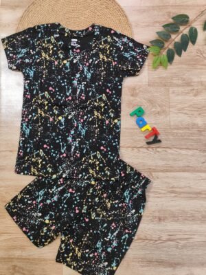 Paint Splash Boys Co-Ord Set Black